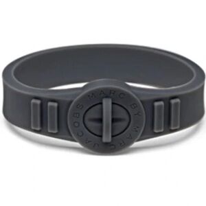 Marc Jacobs Black Silicone Wristband Unisex